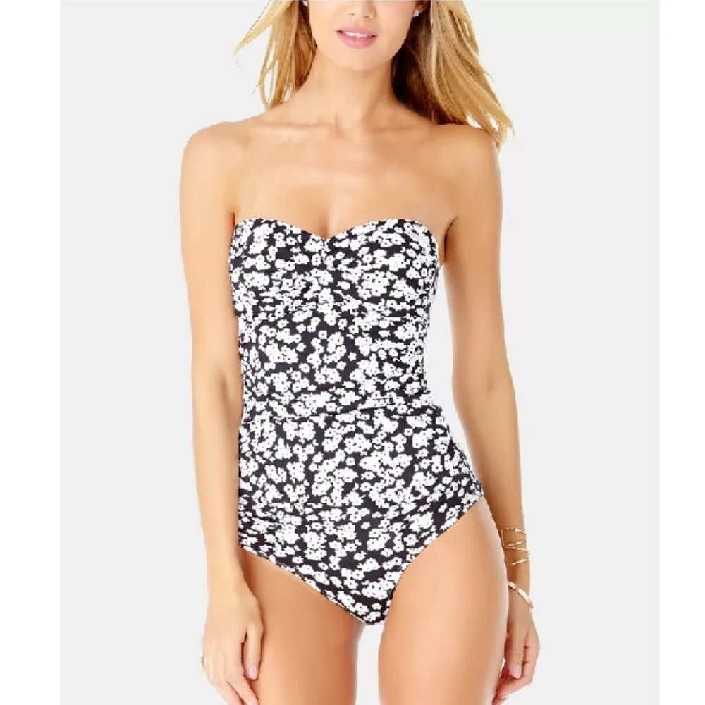 Anne Cole Twist-Front Shirred Swimsuit